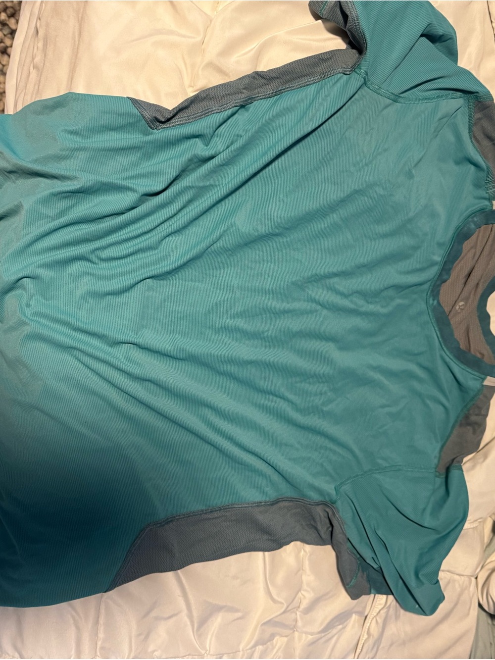 lululemon athletica Teal and Gray Short Sleeve Men’s Shirt
